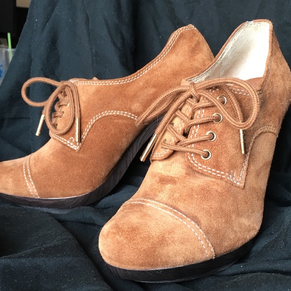 Michael Kors Suede Oxford Booties - Picture 1 of 5